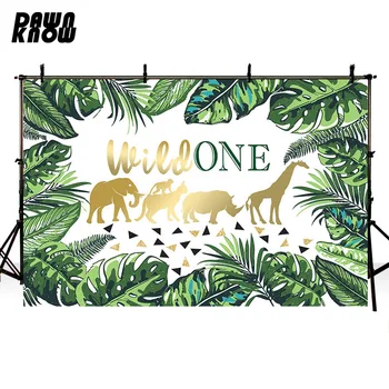 

DAWNKNOW Oen Year Vinyl Photography Background For Baby Animal Photo Shoot Backdrop For Birthday Party Photo Studio G911