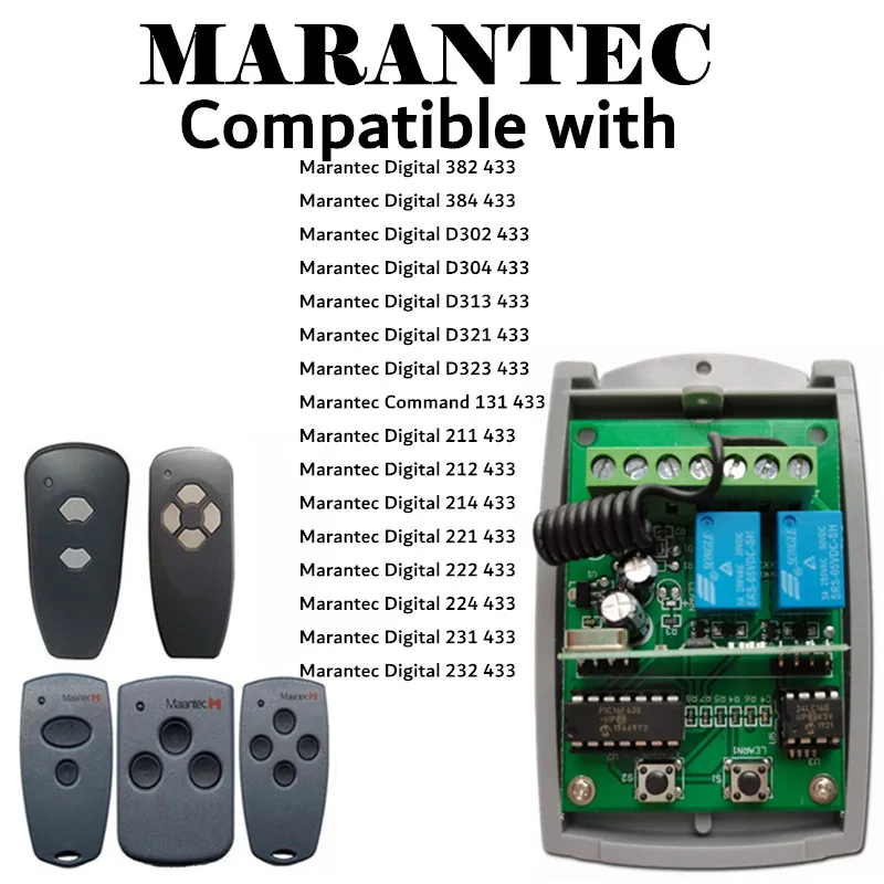 

Marantec Digital 868 MHz 433mhz garage door gate remote control MARANTEC transmitter garage command gate remote receiver