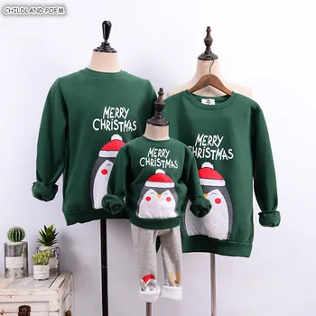 

Christmas Family Matching Clothes Fleece Family Look Mother Daughter Father Son Sweatshirt X-mas Mommy And me Clothes Outfits