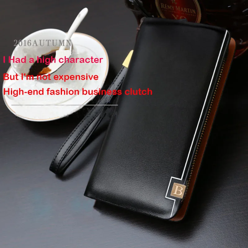 Cena Portfel męski luksusowa kopertówka mężczyzna długa opaska etui na telefon do skóry męska kopertówka wizytownik na karty biznesowe marka portafoglio uomo