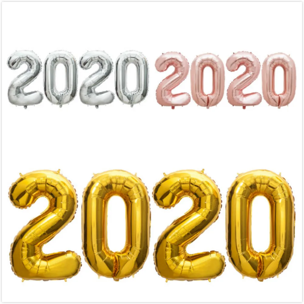 40 дюймов 2020 воздушные шары большого размера баннер Новогодний праздник