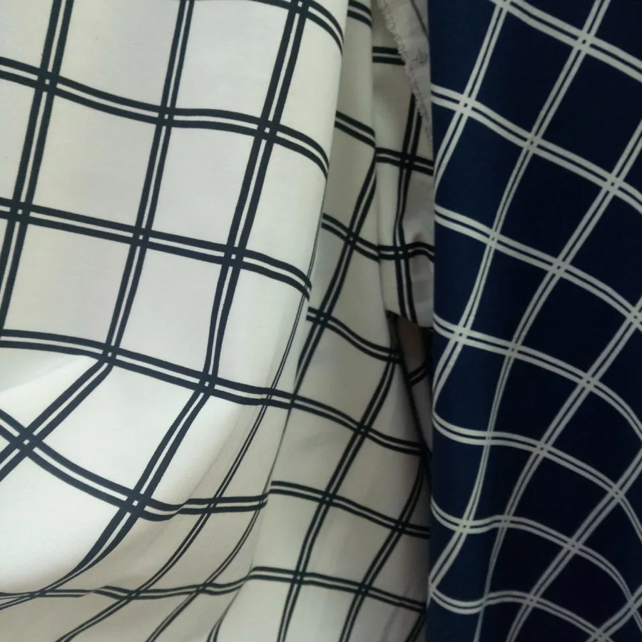 Клетчатое платье; эластичная шифоновая ткань; шифоновое платье в клетку с принтом; летнее платье; материал