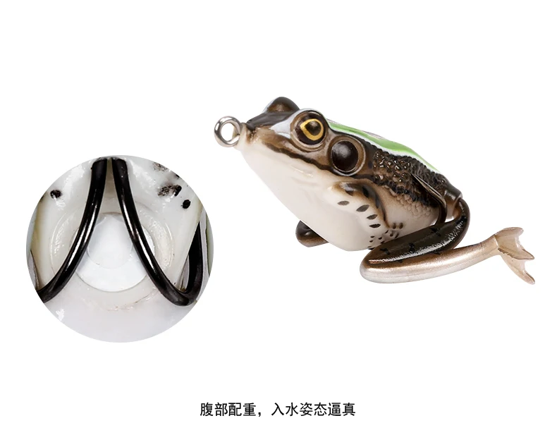 Trulinoya модель приманки Ray Frog 40mm6. 0 г Ray лягушка водная поверхность двойной крюк черная Приманка Черный