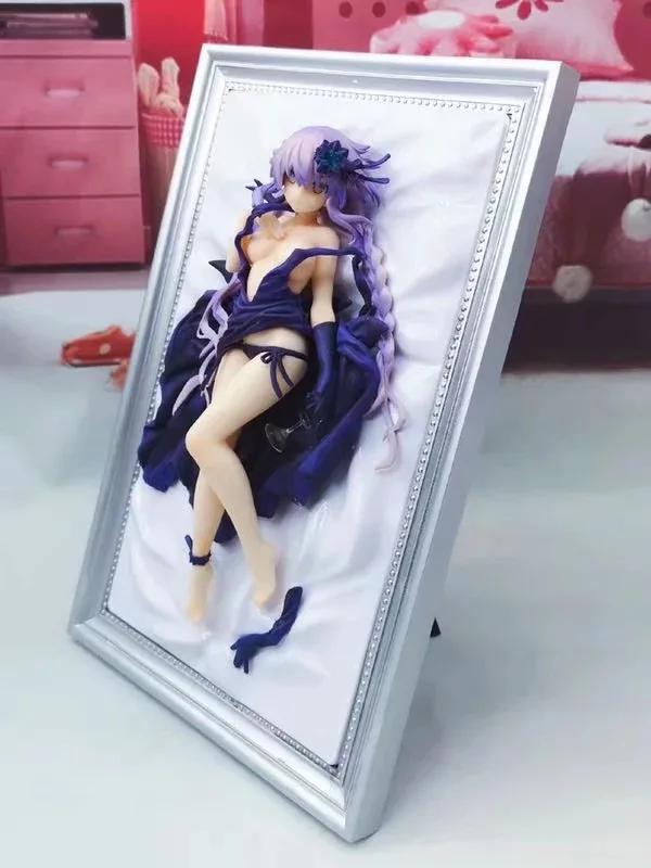 

Hyperdimension Game Formal Dress Frame Neptune Purple Heart Decoration Boxed Garage Kit Model