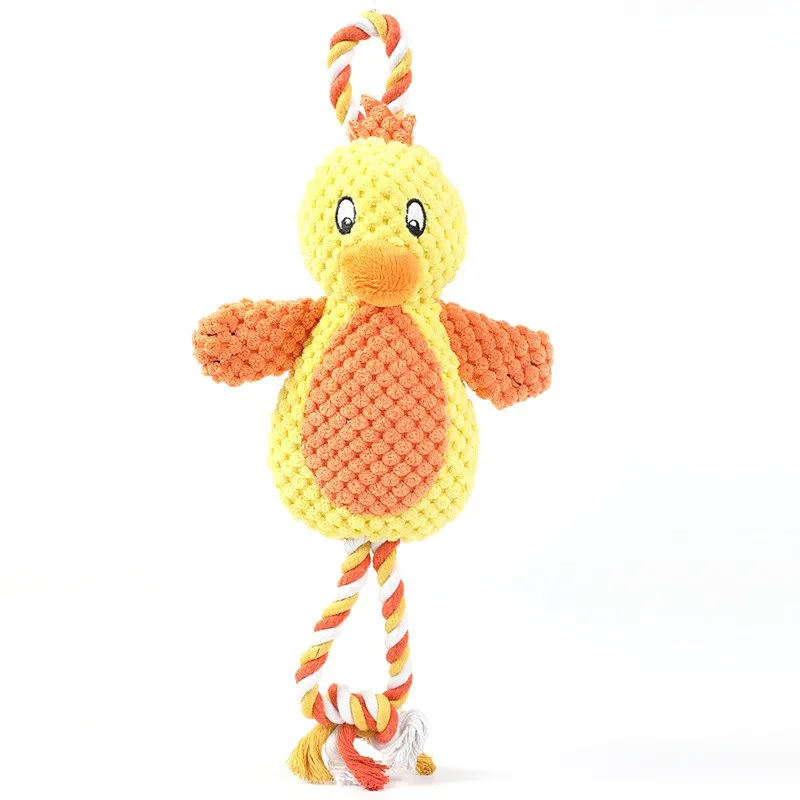 Yellow duckling Игрушки для собак, устойчивые к укусам, чистящие зубы, плюшевая игрушка для жевания щенками, игрушки для домашних животных, игрушки для собак, молярная палочка для домашних животных - Цвет: Yellow duckling
