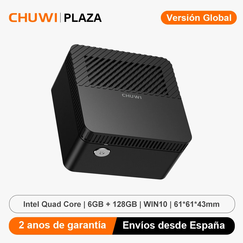 Mini PC CHUWI LarkBox, Intel Celeron J4115, 6GB RAM, 128GB eMMc, Intel UHD 600, Windows 10, USB-C, USB 3.0, HDMI, microSD
