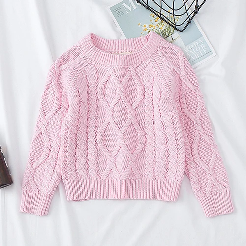 Одежда для малышей 1-7 лет, свитеры для мальчиков и девочек с высоким, плотно облегающим шею воротником однотонные детские леггинсы для маленьких детские свитера мягкая теплая одежда с длинными рукавами для детей с воротником под горло; сезон зима, Свитера для девочек - Color: 18015 pink