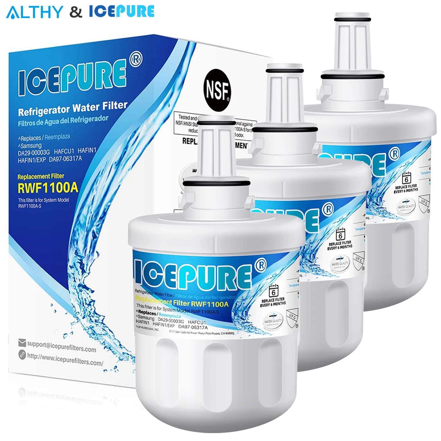 Icepure Refrigerator Water Filter Replacement For Samsung Da29 g Da29 b Da29 a Da29 f Aqua Pure Plus Water Filters Aliexpress