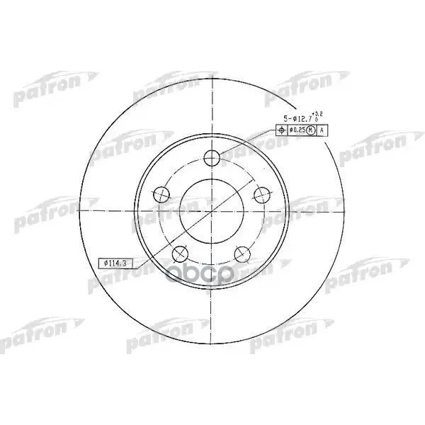 Диск Тормозной Передн Nissan: Almera Tino 00- PATRON арт. PBD4744