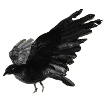 

Realistic Crow Decoration Crow Decoys Halloween Black Feather Raven Prop Outdoor Halloween Decor