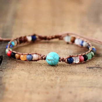 New Wrap Bracelets Natural Stones Beaded Woven Wrap Bracelet Unique Handmade Friendship Brcelets Dropshipping Jewelry