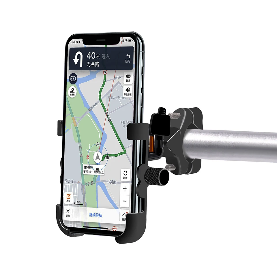 Vmonv Rorating держатель для телефона на руль мотоцикла USB быстрое зарядное устройство 3,0 велосипедный держатель заднего вида для 4-6,5 дюймов крепление для мобильного телефона