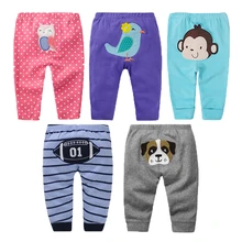 5 упаковок; штаны для малышей; сезон весна-лето; Трусики для маленьких девочек; хлопковая одежда для маленьких мальчиков; леггинсы для новорожденных с героями мультфильмов; брюки для малышей