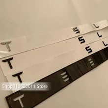 Estilo do carro porta da cauda emblema letras etiqueta para tesla modelo 3 s x modificação tronco traseiro decalque emblema logotipo auto acessórios