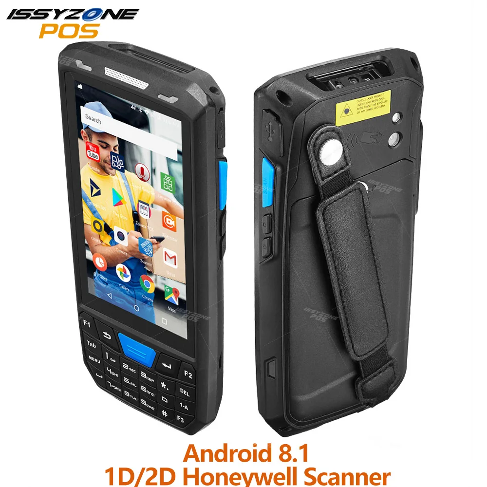 

ISSYZONEPOS Handheld PDA 1D 2D POS Terminal Scanner PDA Android 8.1 Wireless 4G Bluetooth Data Collector Honeywell Barcode Read