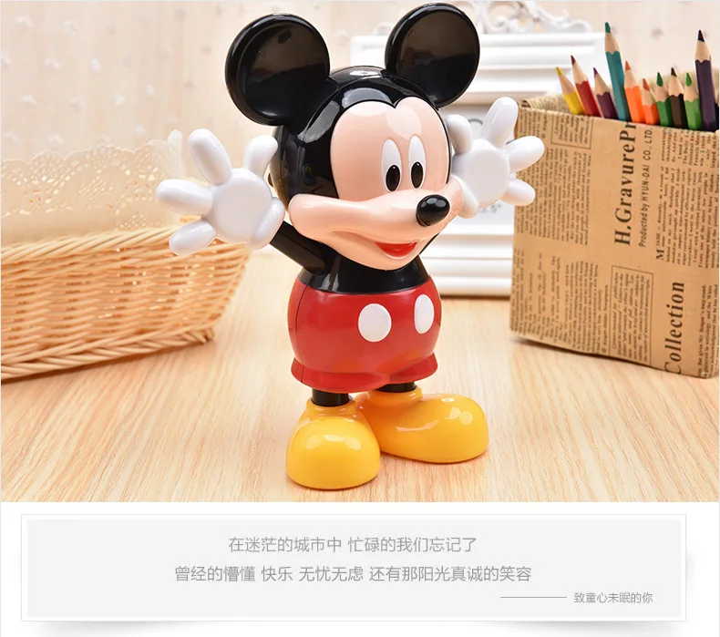 Disney мультяшный персонаж Механическая точилка для карандашей Микки Маус канцелярские принадлежности для мальчиков и девочек точилка для карандашей офисные школьные принадлежности