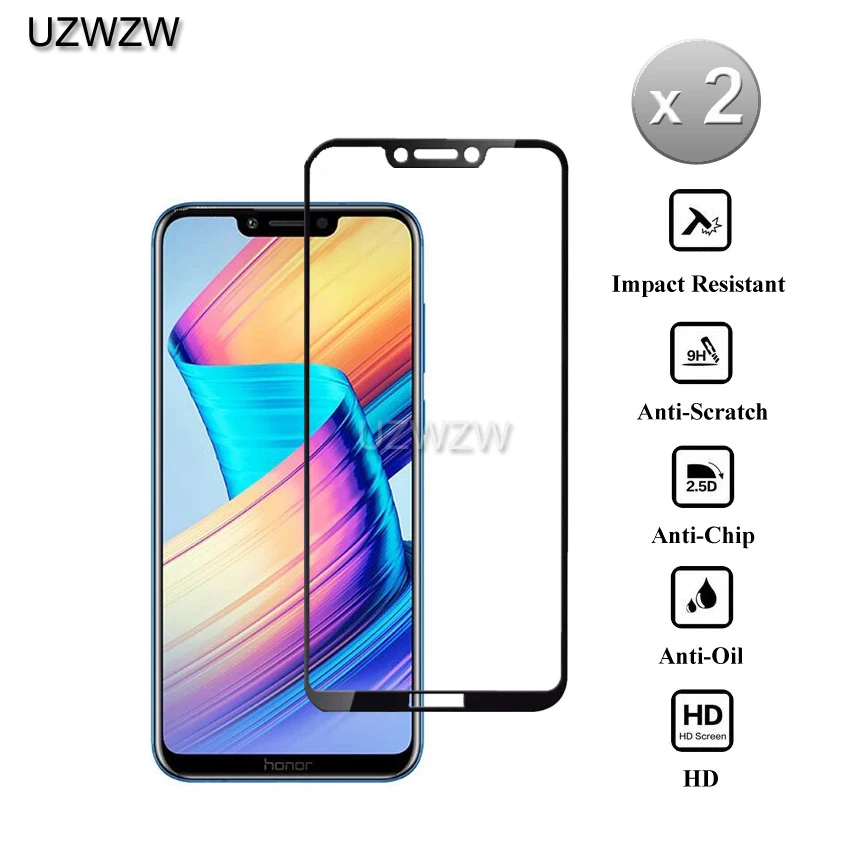 

2pcs Full Cover Tempered Glass For Huawei Honor Play Screen Protector Protective Glass For Huawei Honor Play Glass