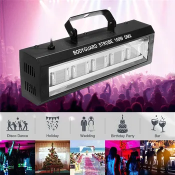 

40/60/80/100W DMX512 LED Strobe Flashing Lighting Bar Disco DJ KTV Sound Activated Lamp Effect Lighting US Plug