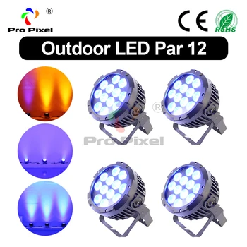 

4pcs 12*18W RGBWA+UV 6in1 outdoor waterproof led par Stage Light Dmx Dj Light For Outdoor Landscape Lighting