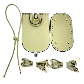 

New Handmade Handbag Shoulder Strap Woven Bag Set Leather Bag Bottoms With Hardware Accessories for DIY Bag Backpack 5PCS Set
