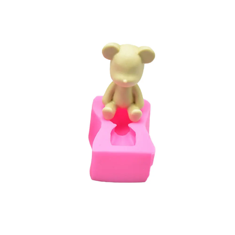 DIY Bear Fondant Mold Silicone Cake Chocolate Clay Baking Decorating Mould Cute