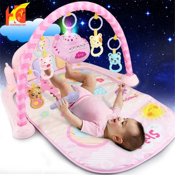 

Baby Gym Toys Lights Lighting Baby Play Music Mat Carpet Kid Crawling Play Mat Game Develop Mat with Piano Keyboard Infant Rug