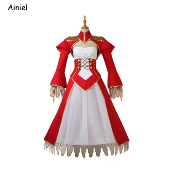 

Nero Claudius Caesar Augustus Germanicus Cosplay Costume Dress Red Uniform Kimono Japanese clothes Princess dress Women Girls