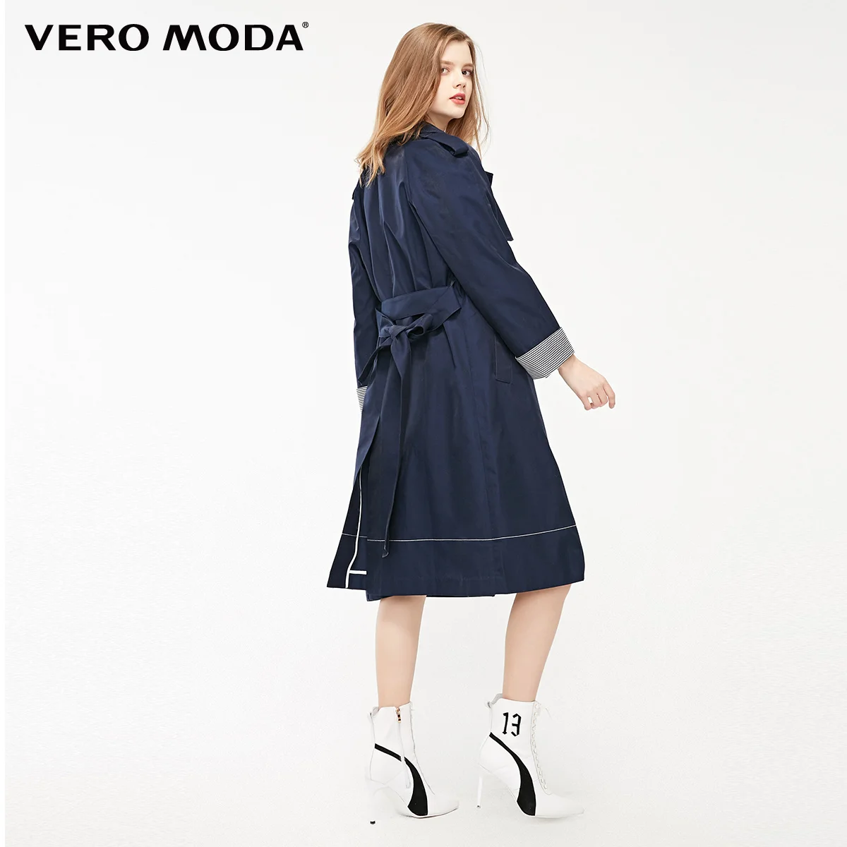 Vero Moda Женская яркая пряжа лацкан Пояс Тренч | 319121531