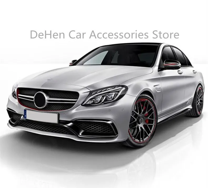 Решетка решетки переднего бампера AMG стиль для Benz C Class(+) W205 C180 C200 C300 без логотипа центра Спортивная решетка
