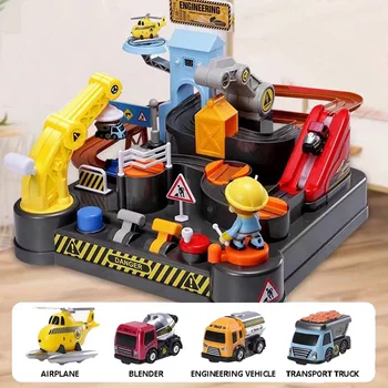 

Automotive Engineering Checkpoints Adventure Train Rail Car Parking Toys Educational Force Children Boys And Girls Birthday Gift