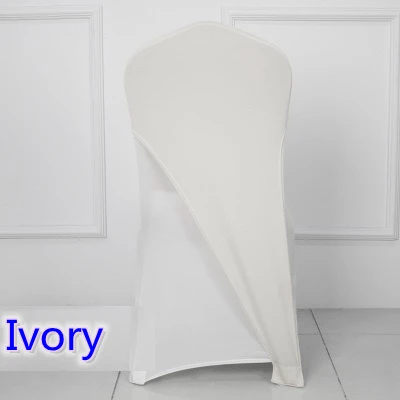 IVORY 24 цвета, спандекс, чехол на стул, лайкра, крышка на половину, Свадебная вечеринка в отеле, банкет, украшение, Эластичный чехол на стул - Цвет: IVORY
