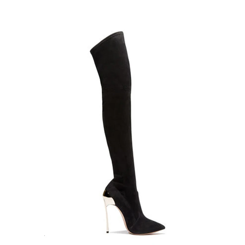 

Fashion Sexy Over The Knee Boots Women's Thigh High Boots Sexy Winter Woman High Heel Shoes Plus Size 33 43 Black
