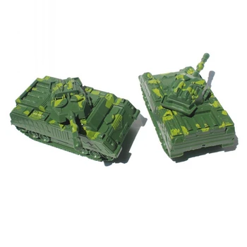 

12cm Wheelless Single Gun Tank Simulation Green Tank Model Tracks Toy For Children