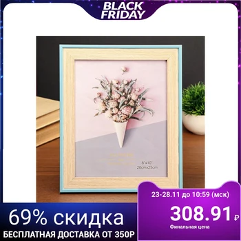 

Photo frame plastic 20x25 cm "Bleached oak with blue border" 29.6x24.6x1.2 cm 4780957
