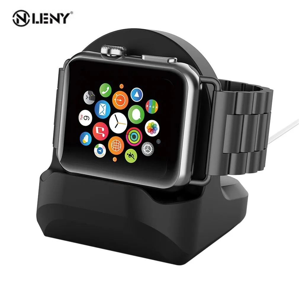 

Luxury Base For Apple Watch Holder Hand Free Cable Hole Charging Support Aluminum Bracket For iWatch Watch Dock Stand Holder new