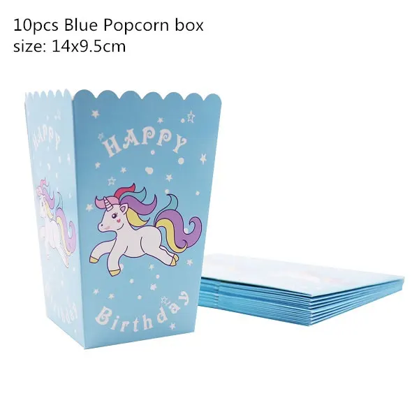 Единорог бумажная коробка для конфет сумки с ручками Подарочный пакет из крафт-бумаги Попкорн коробка детский душ украшения на свадьбу на день рождения вечерние принадлежности - Цвет: 12