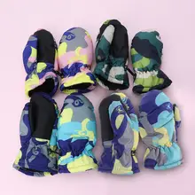 1 пара, детские зимние водонепроницаемые теплые варежки для мальчиков и девочек, детские перчатки, новинка