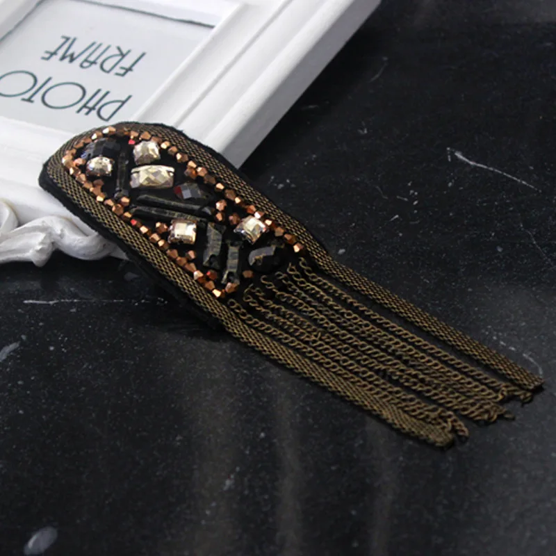 Блейзер Epaulet Kpop Украшенные бахромой, ручной работы, металлическая брошь в стиле панк с кисточкой, погоны на плече, сценический ремень, аксессуары для модных костюмов