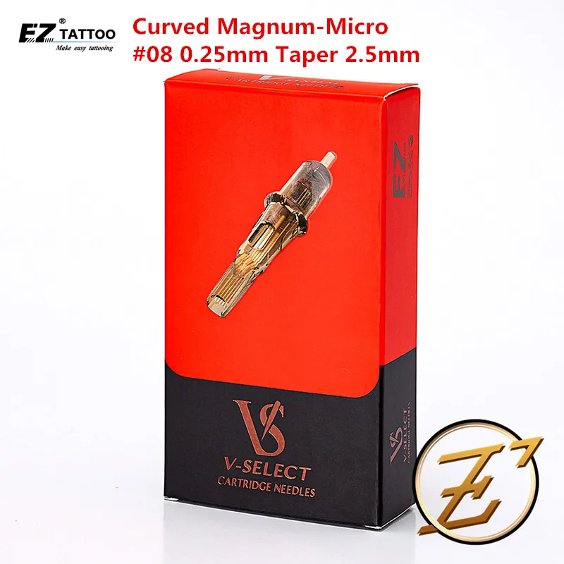 ЭЗ V выбор иглы для картриджей татуировок #08 0 25 мм bugpin изогнутый Magnum Круглый
