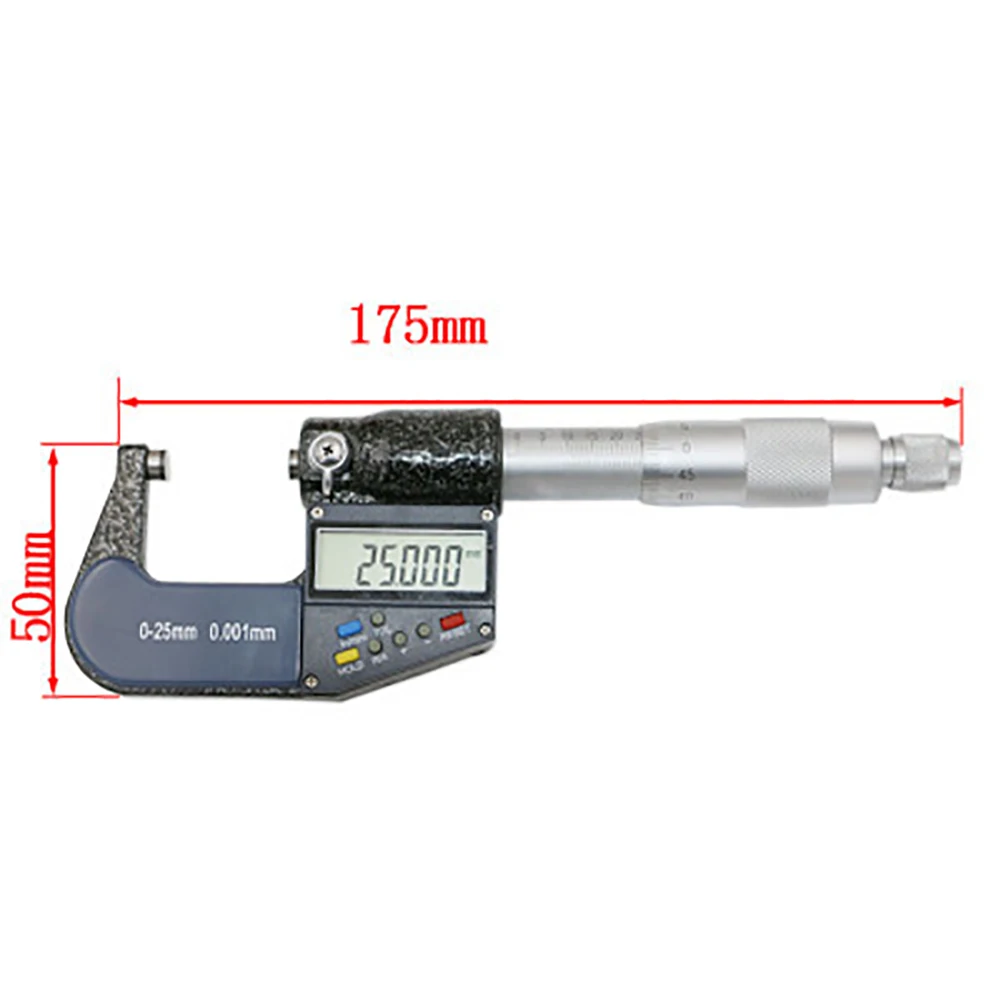 Точный Цифровой микрометр, многофункциональный, с ЖК-дисплеем, противоскользящий, с Тиковой отметкой, наружный измерительный инструмент, 0,001 мм, калибр штангенциркуля