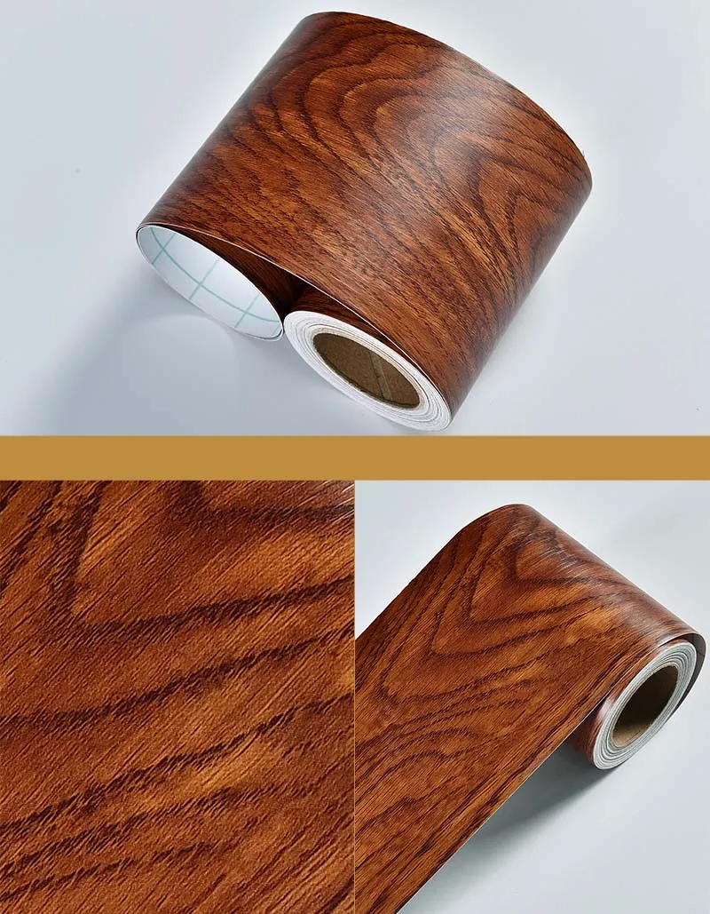 Wood RL DIY самоклеящаяся напольная наклейка деревянный стиль окантовочная линия водонепроницаемая виниловая линия талии обои домашний декор пленка наклейка - Цвет: Wood RL