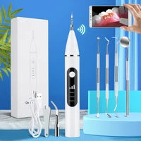 Scaler dental ultra sônico visual elétrico portátil limpador de dentes led app para o telefone calculus tártaro removedor placa mancha mais limpo