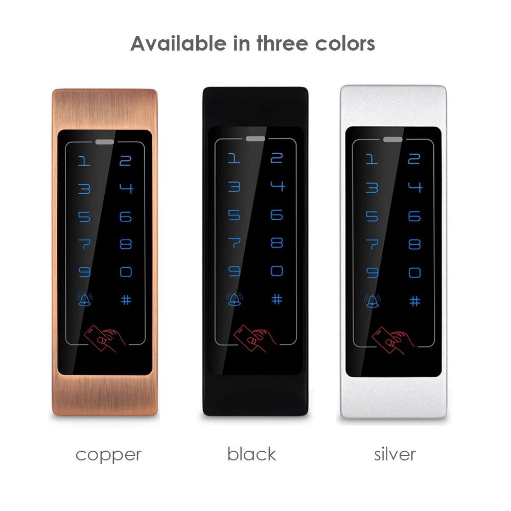IP65 Dual-Band RFID Access Control System: 13.56MHz/125kHz, 4000 Users Luminous Touch Keypad & Wiegand for Office/Gate Security