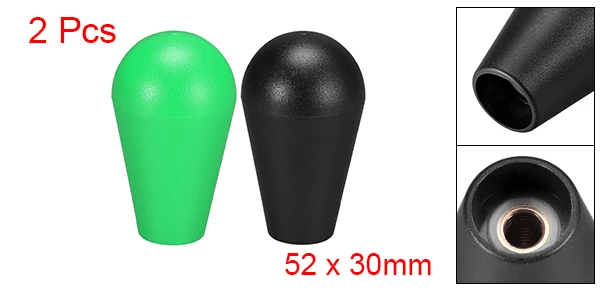 Green Black Uxcell 2 шт. джойстик головка рокер мяч эллипс овальная Верхняя ручка американского типа аркадная игра diy Запчасти Замена 5 цветов - Цвет: Green Black