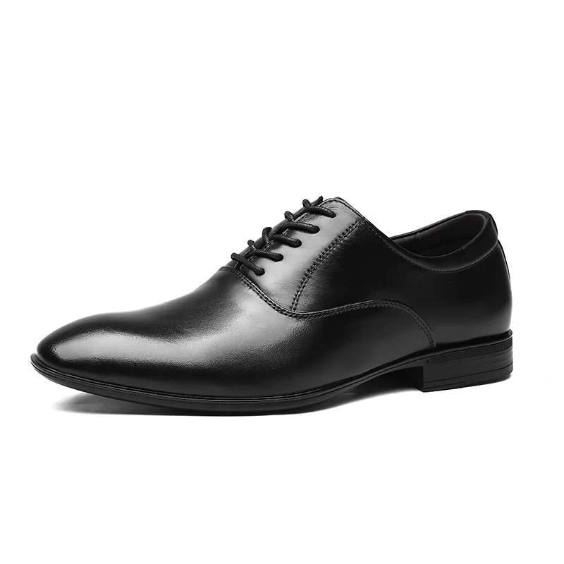Новые модные мужские модельные туфли классические черные, коричневые, белые туфли из натуральной кожи Большие размеры 36-50 Мужские офисные туфли - Цвет: black