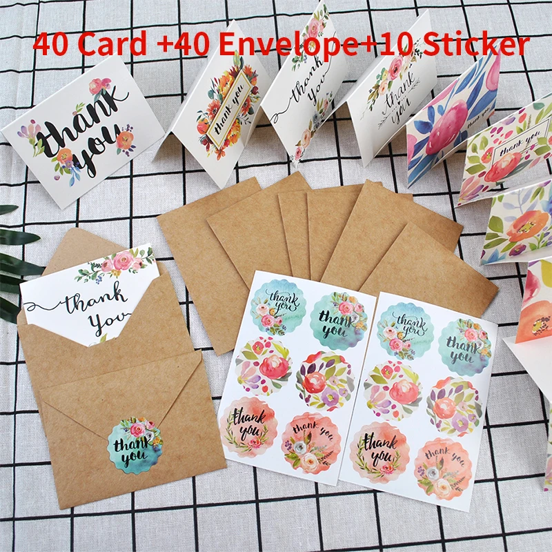 Watercolor Flower Thank You Cards With Envelopes 6x4in Perfect For Business Wedding Party Graduation Blank Note | Дом и сад
