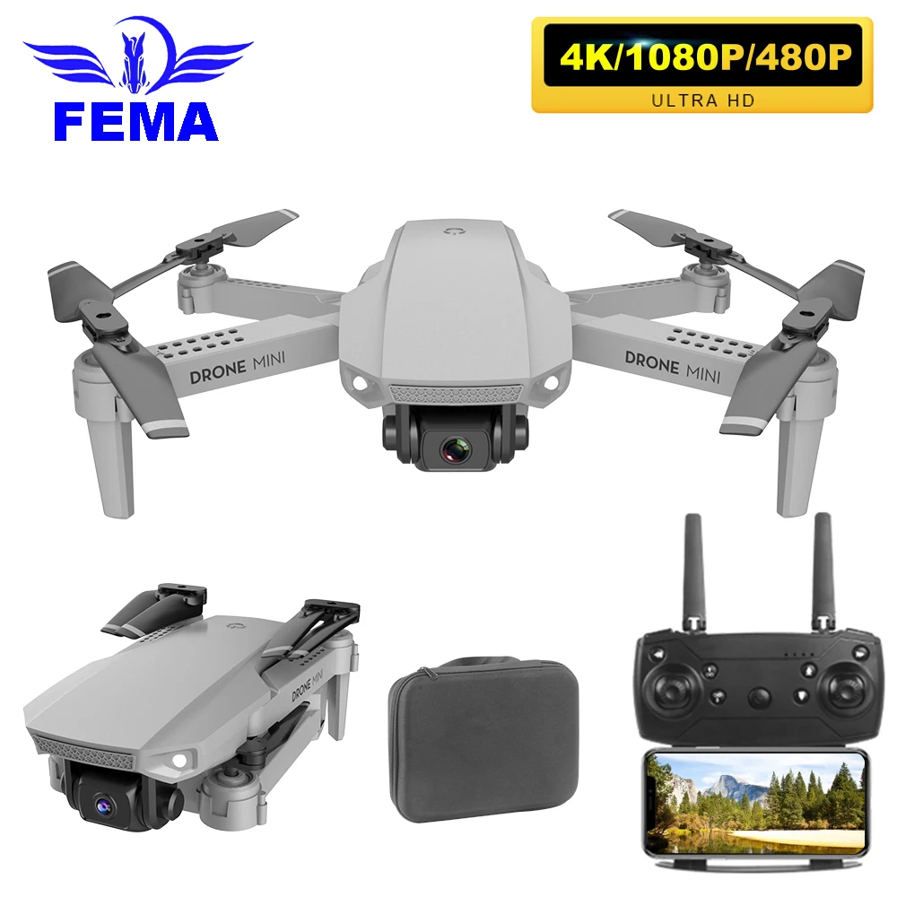 FEMA Mini WIFI FPV с широкоугольным HD 4K 1080P камера режим удержания высоты складной рычаг RC