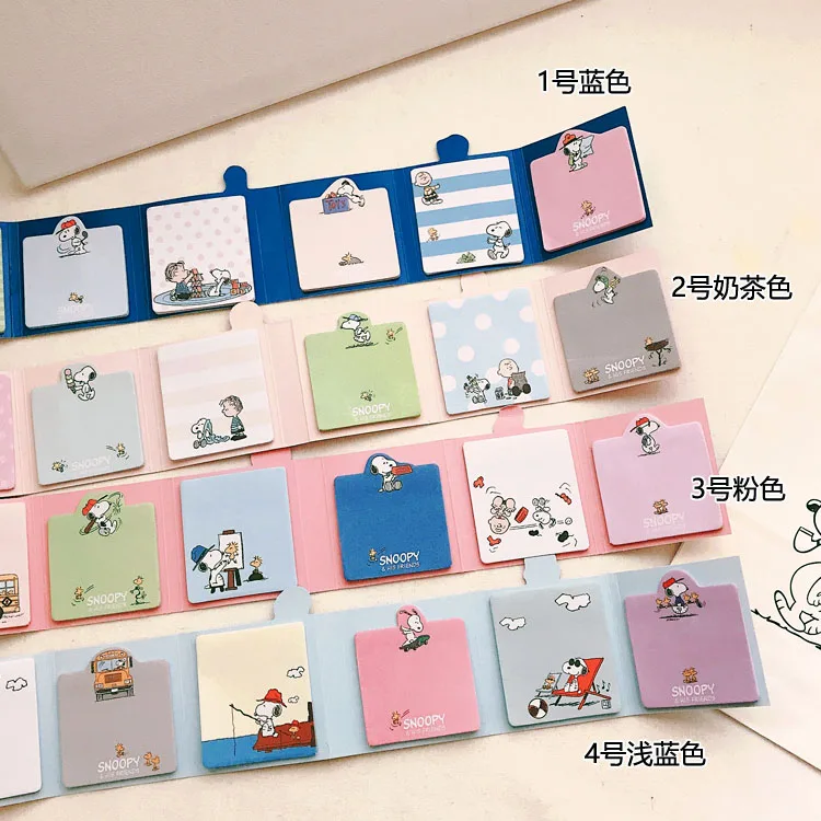 Креативные милые Snoopy с рисунком арахис, Kawaii, шестикратный блокнот для заметок, приклеенные Стикеры для заметок, планировщик, записная книжка для студентов