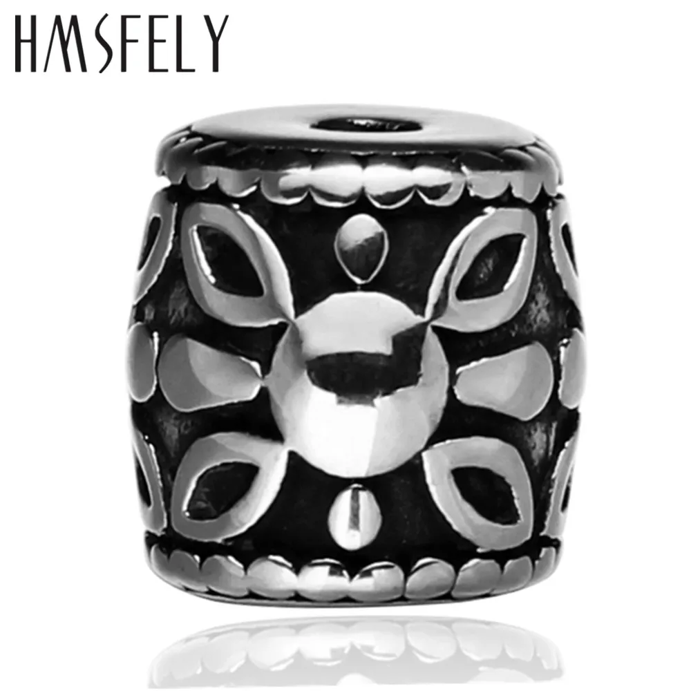 

HMSFELY 316L Stainless Steel Cylinder Beads Accessories For DIY Beaded Bracelet Making Findings 2mm Small Hole Charm Bead 5pcs