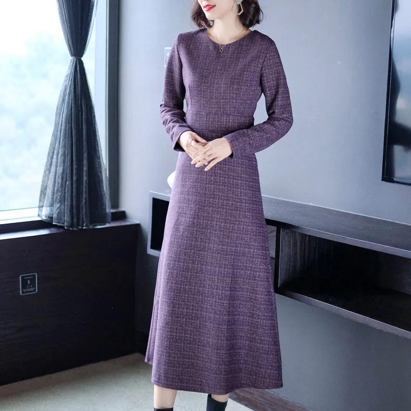

2019 Popular Long And Ankle Woolen Dress Nobility Elegant Long Skirts Slimming Feminine Woolen Skirt